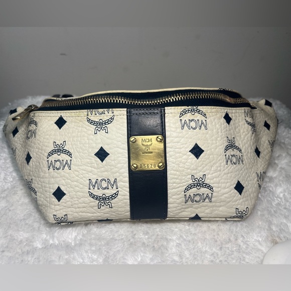MCM Handbags - ❌❌SOLD❌❌AUTH MCM Bum Bag Waist Pouch blue and off white